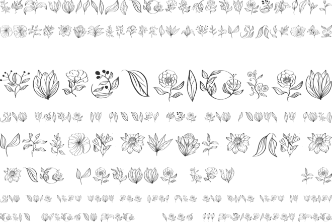 Floriella font preview