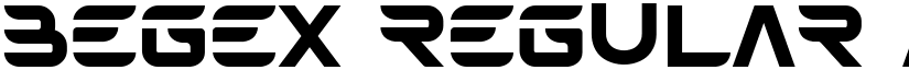 Begex Regular font