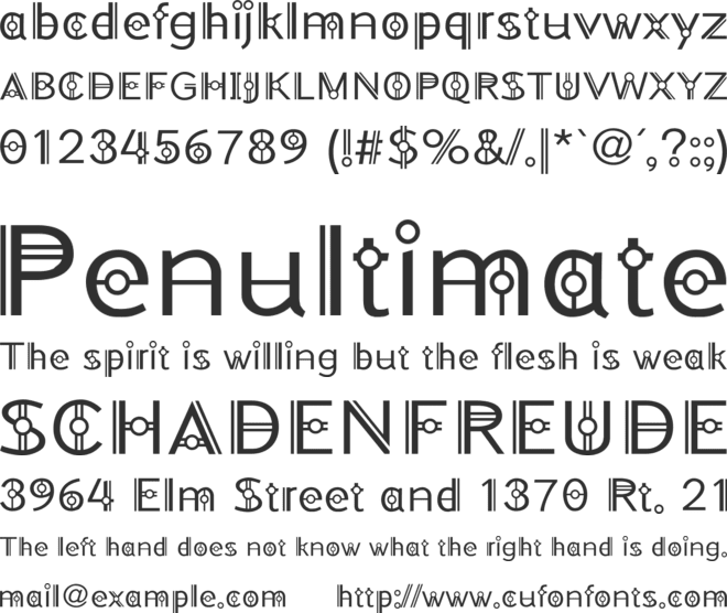 HFMomentum font preview