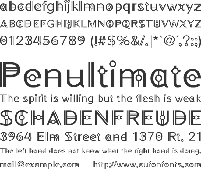 HFMomentum font preview