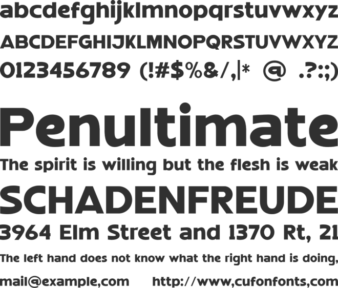 Beam Visionary font preview