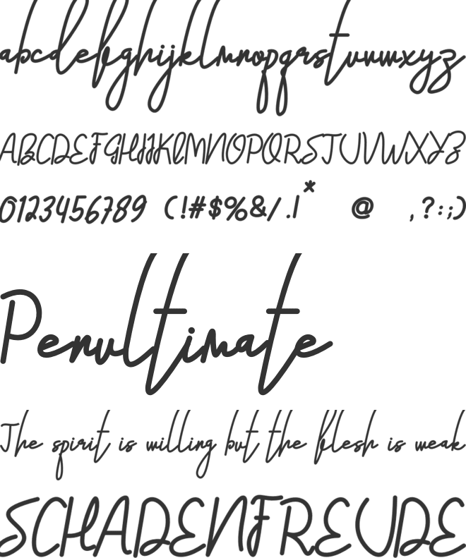 Camping font preview