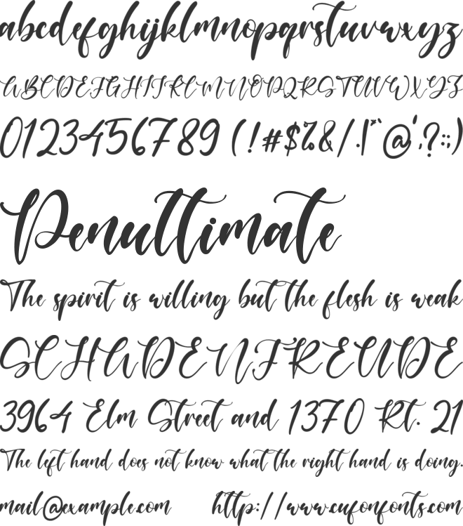 Cala Saona font preview