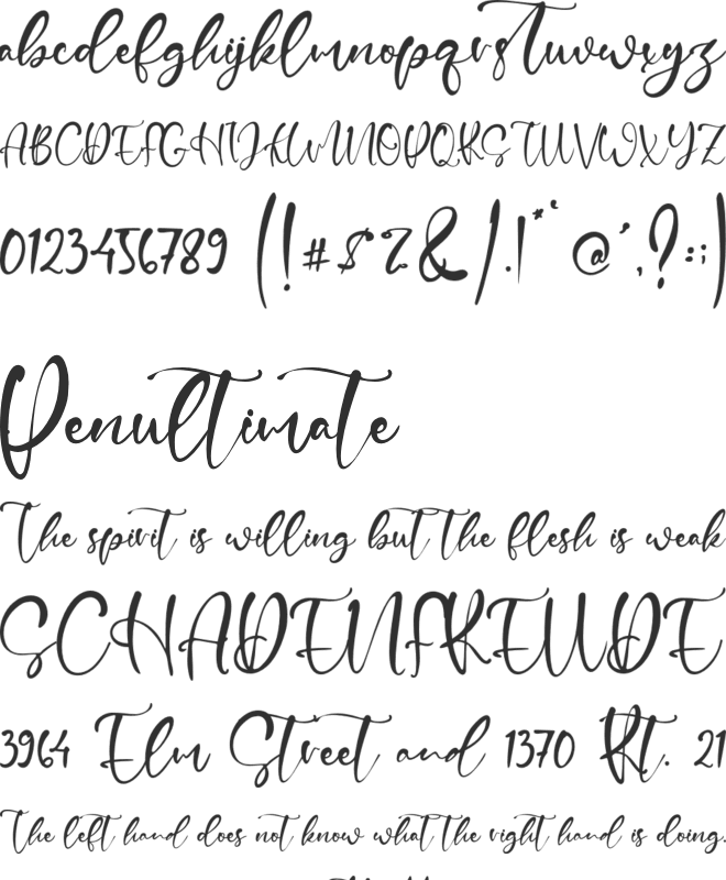 Columbine font preview