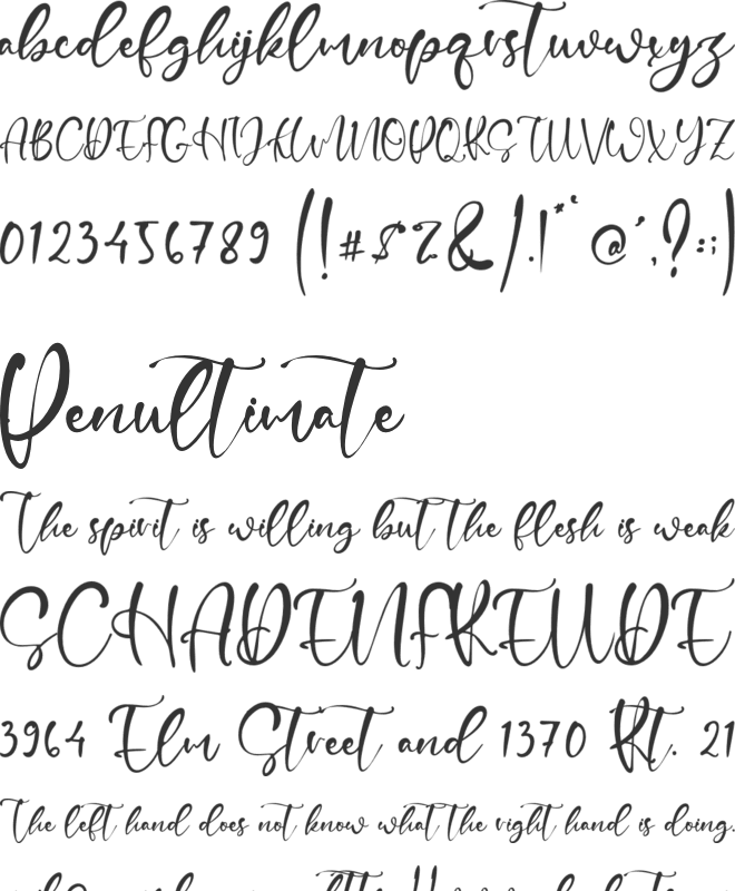 Columbine font preview