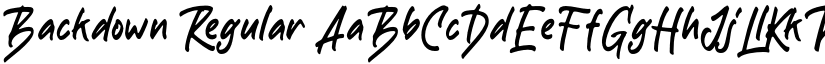 Backdown Regular font