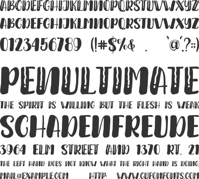 Monstero font preview