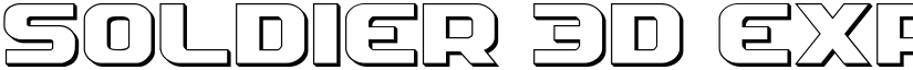 Soldier 3D Expanded Expanded font