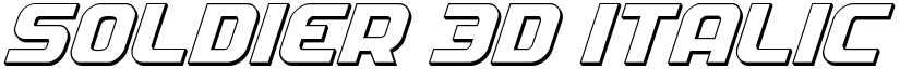 Soldier 3D Italic Italic font