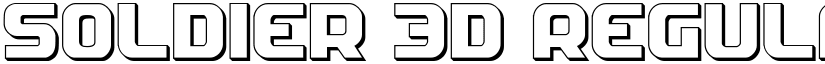 Soldier 3D Regular font