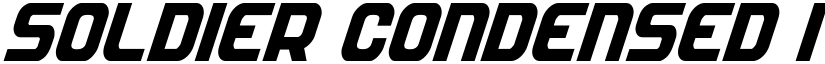 Soldier Condensed Italic Condensed Italic font