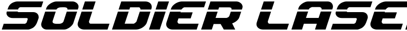 Soldier Laser Expanded Italic Expanded Italic font