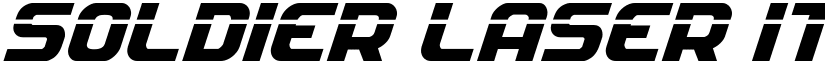 Soldier Laser Italic Italic font