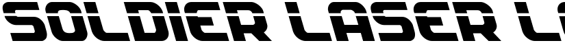 Soldier Laser Leftalic Italic font