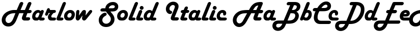 Harlow Solid Italic font