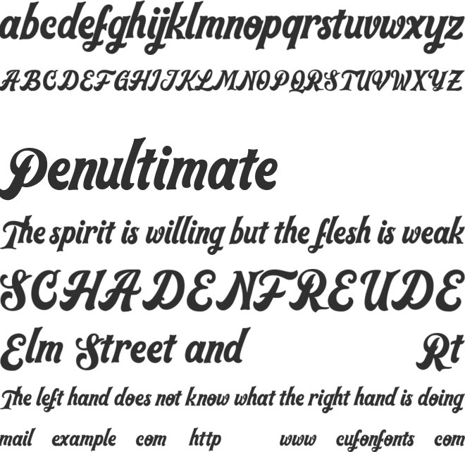 Kingslaw Free font preview