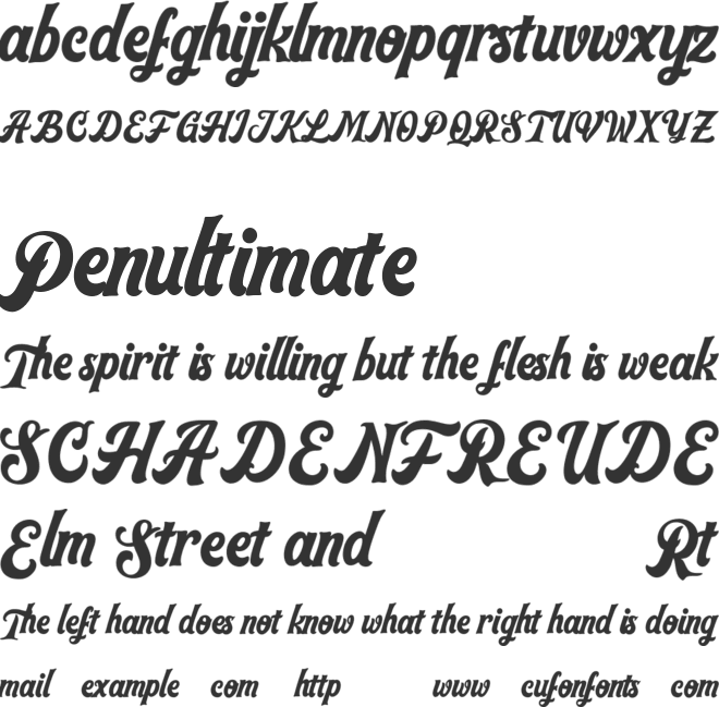 Kingslaw Free font preview