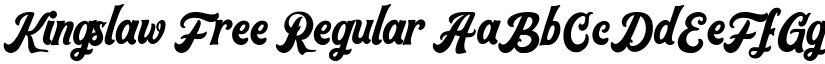Kingslaw Free Regular font