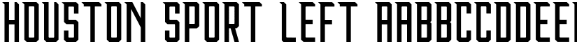 Houston Sport Left font