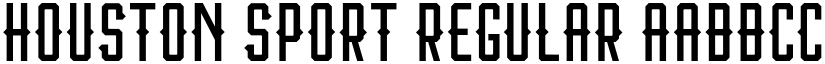 Houston Sport Regular font