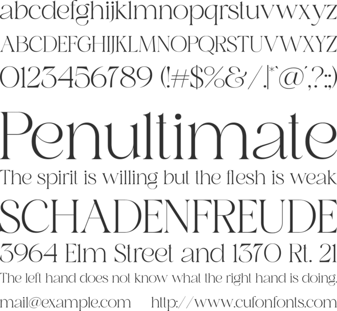 Careny font preview