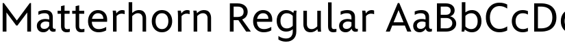 Matterhorn Regular font