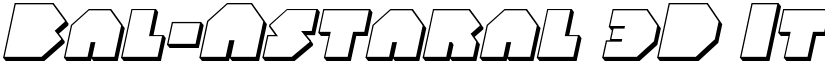 Bal-Astaral 3D Italic Italic font