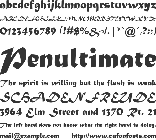 Matura MT Script Capitals font preview