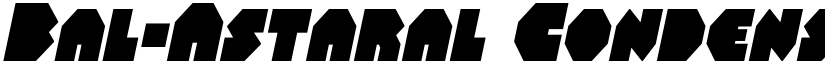 Bal-Astaral Condensed Italic Condensed Italic font