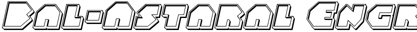 Bal-Astaral Engraved Italic Italic font