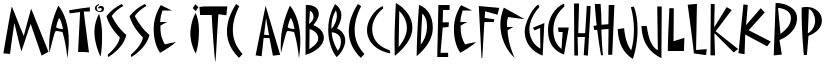 Matisse ITC font