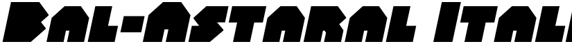 Bal-Astaral Italic Italic font