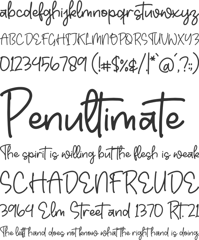 Banurasmie font preview