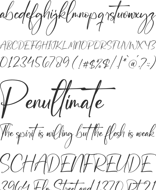 Santtany font preview