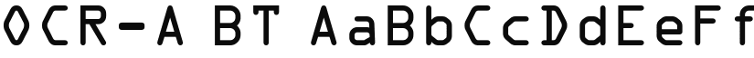 OCR-A BT font download