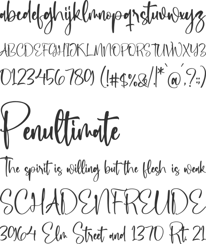 Greeneqa font preview