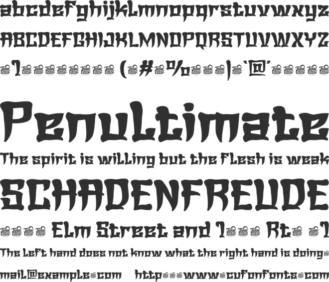 Zetwih Trial font preview
