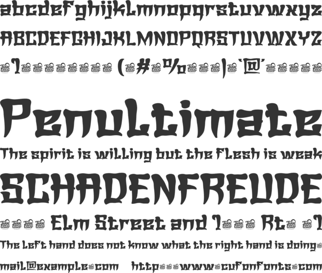 Zetwih Trial font preview