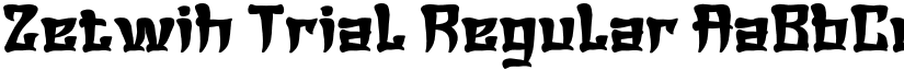 Zetwih Trial Regular font