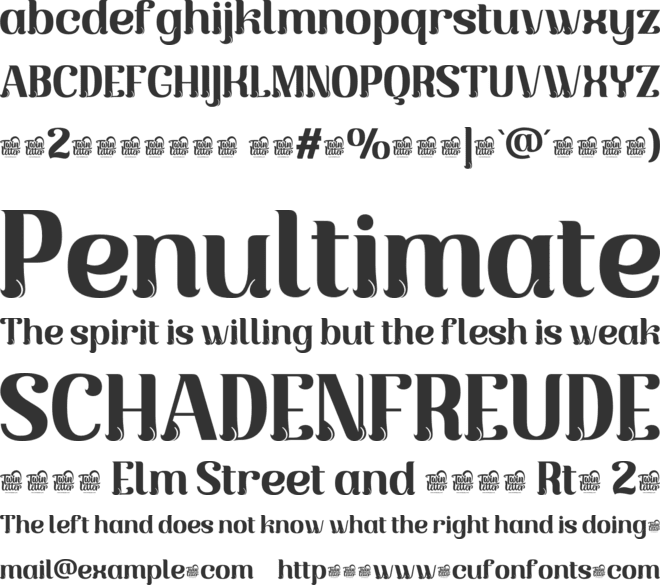 Piskote Trial font preview