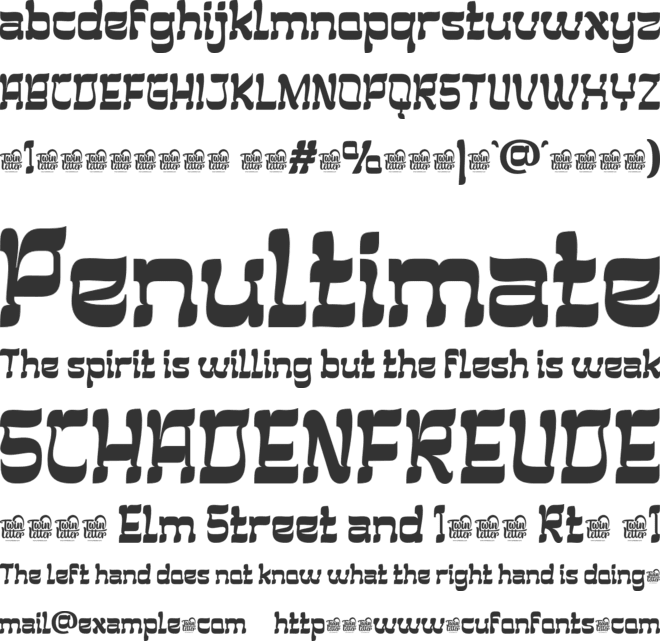 BIENUG Trial font preview