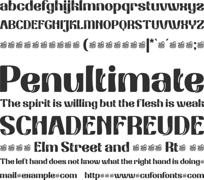 Fadethotrial font preview