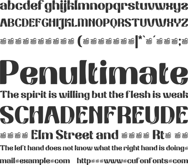 Fadethotrial font preview