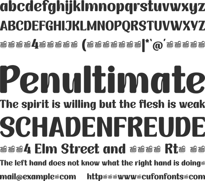 ANWUTOKTRIAL font preview
