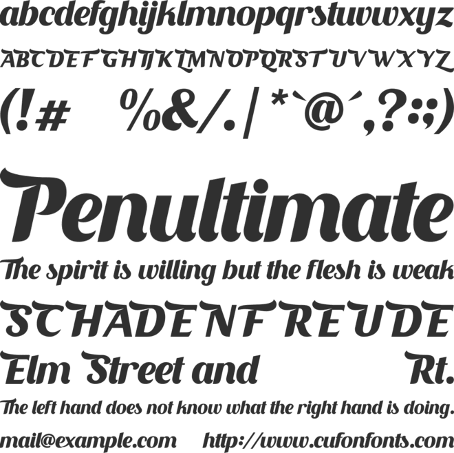 Birdy font preview
