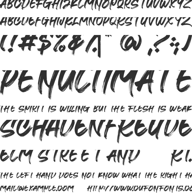 Grinds font preview