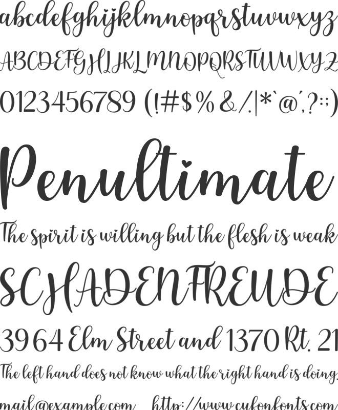 Asyifa font preview