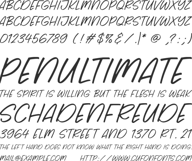 Sunrise Time font preview