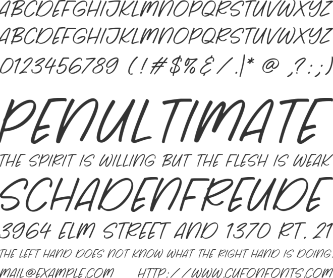 Sunrise Time font preview
