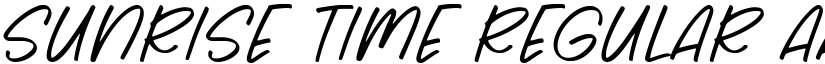 Sunrise Time Regular font